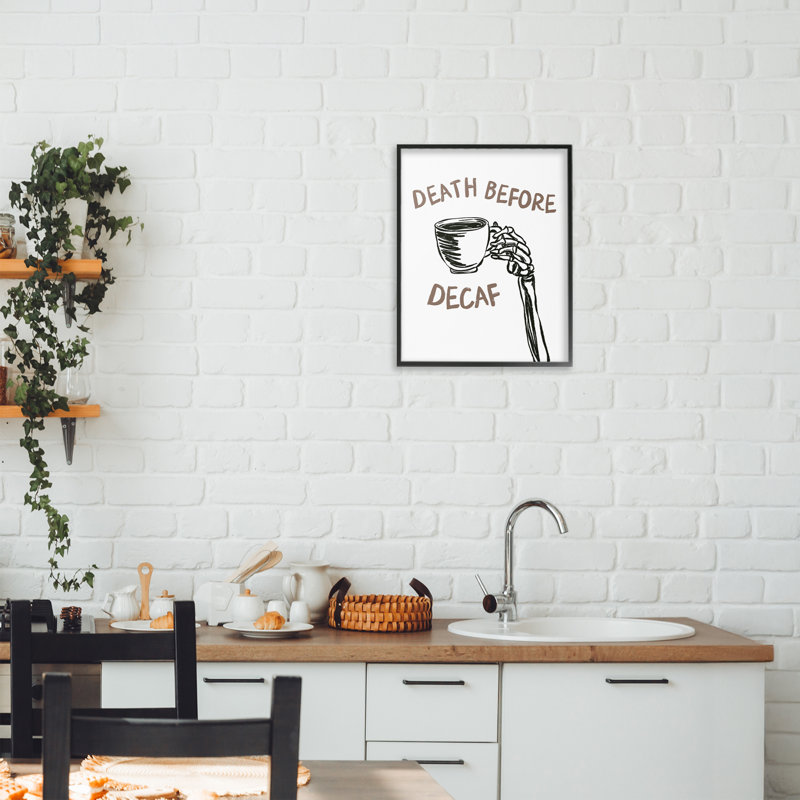 Mort avant décaféiné squelette, estampe numérique, conception par JJ Design House LLC, H 14 po x l 11 po
