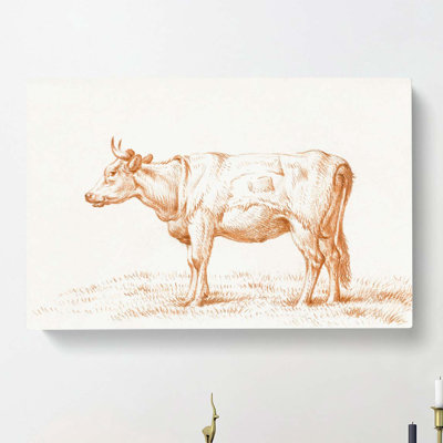 The Study Of A Cow by Jean Bernard - Wrapped Canvas