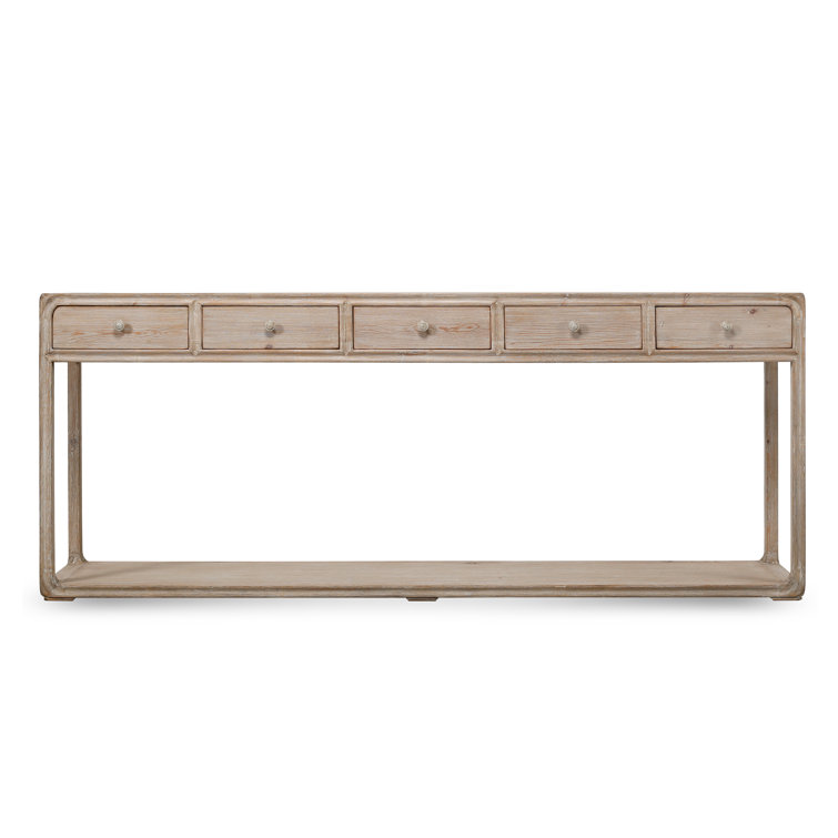 Lily's Living Ming 83.86'' Solid Wood Console Table | Wayfair
