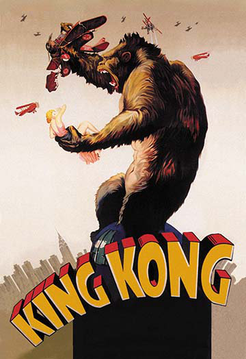 Grande affiche rétro kong, H 42 po x l 28 po x P 1,5 po