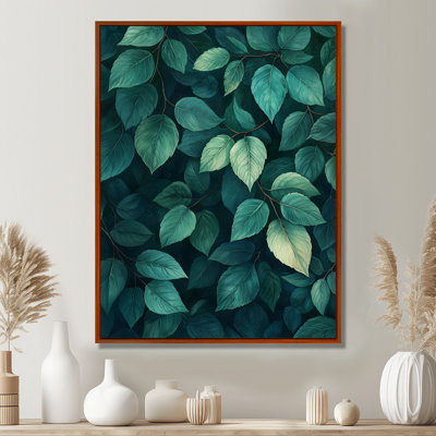 Gabriella Emerald Green Leaves Lush Layers III - Leaves Wall Decor