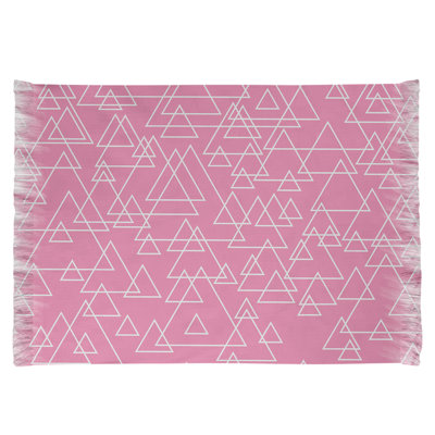 Triangles éparpillés rose Tapis décoratif