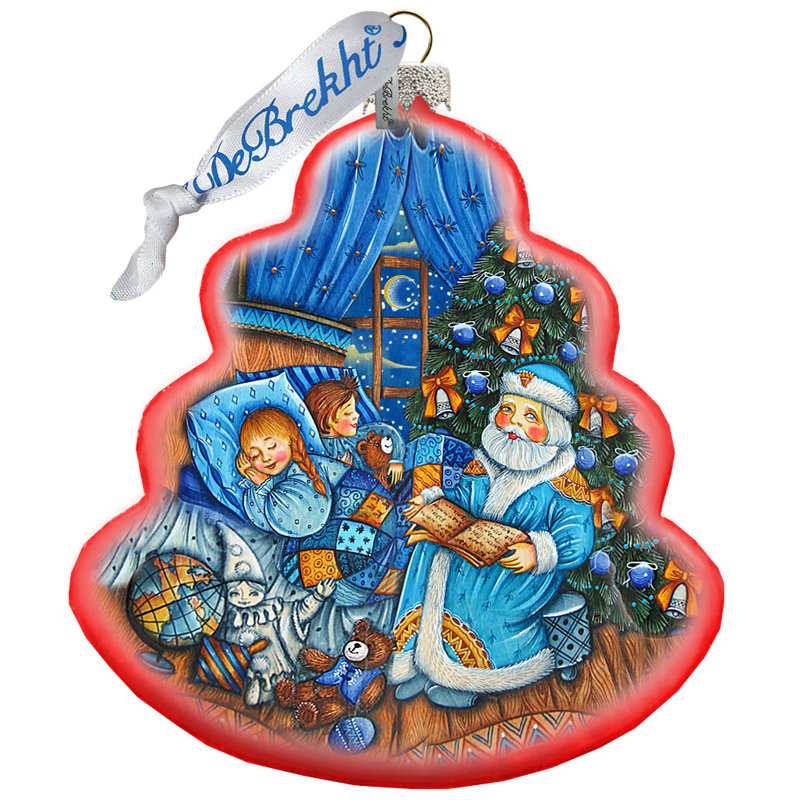 Holiday Splendor 4'' Handmade Glass Holiday Shaped Ornament