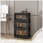 Noir, armoire de rangement pliante latérale de 24 po, 5 niveaux, 23,62 po x 13,78 po x 59,84 po, bacs de rangement pliables avec porte magnétique, armoire de rangement en plastique avec roues
