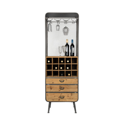 Vino Solid Wood Bar Cabinet