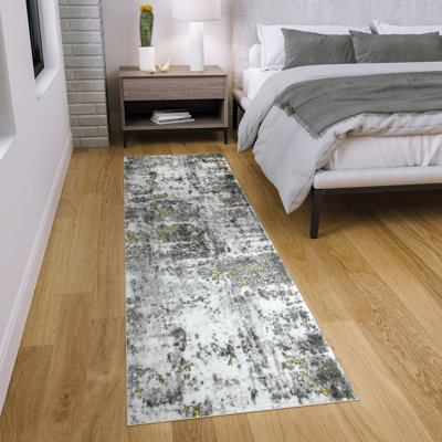 Tapis gris/blanc