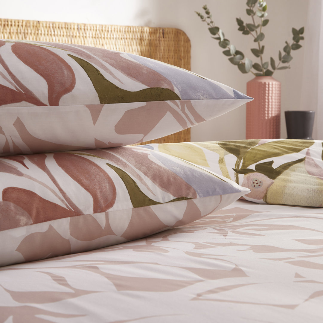 Cotton Blend Abstract Duvet Cover Set with Pillowcases