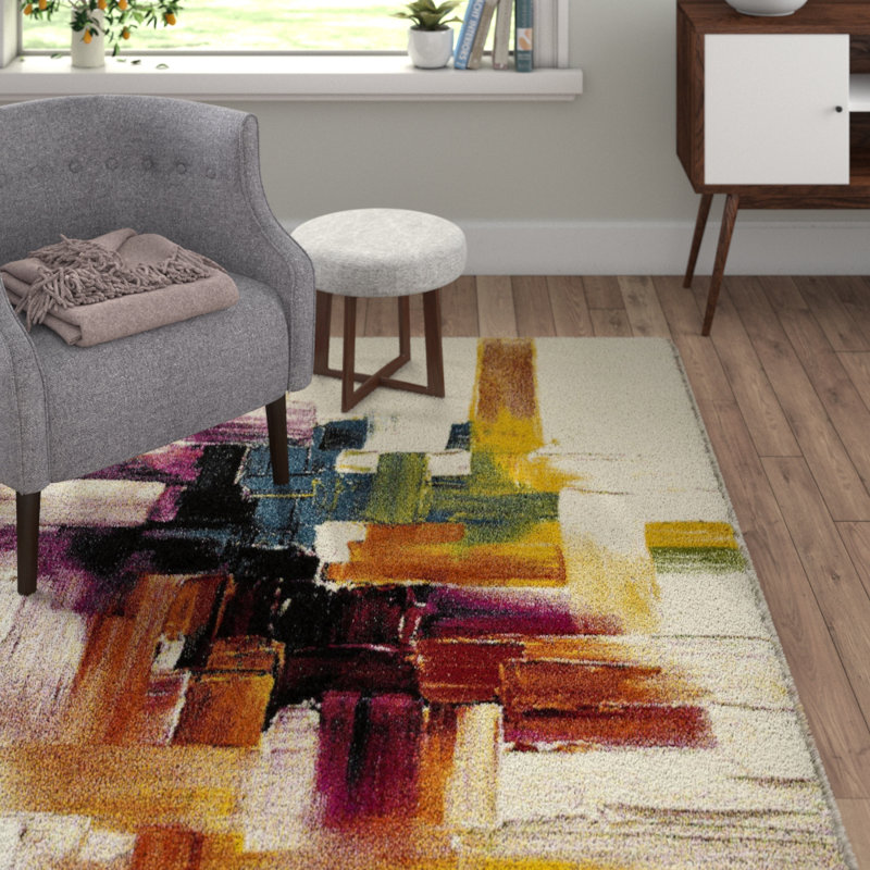 St Asaph Abstract Area Rug, Rectangle 140 x 200cm