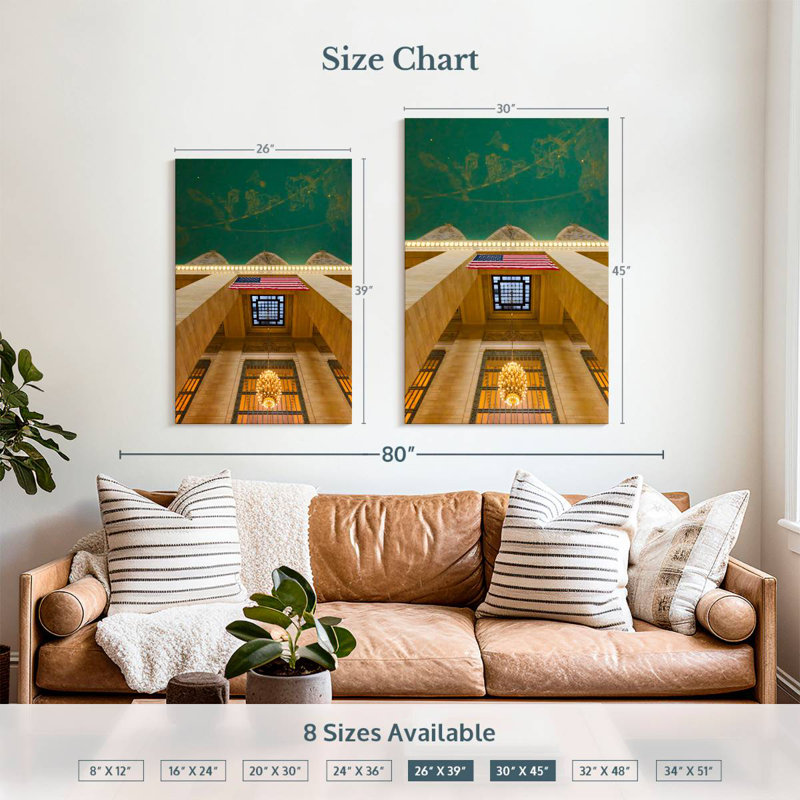 Aime Grand Central Station Ceiling, 39" H x 26" W