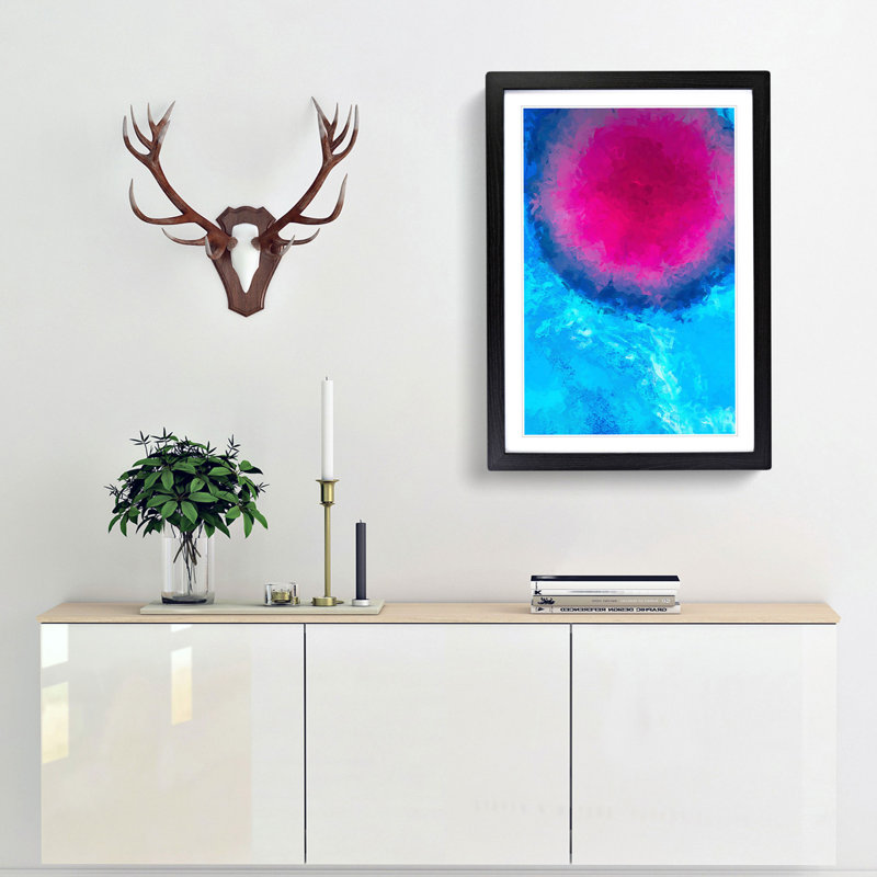 Explosion of Life in Abstract - Picture Frame Graphic Art Print, 36cm H x 27cm W x 2cm D, Black Framed