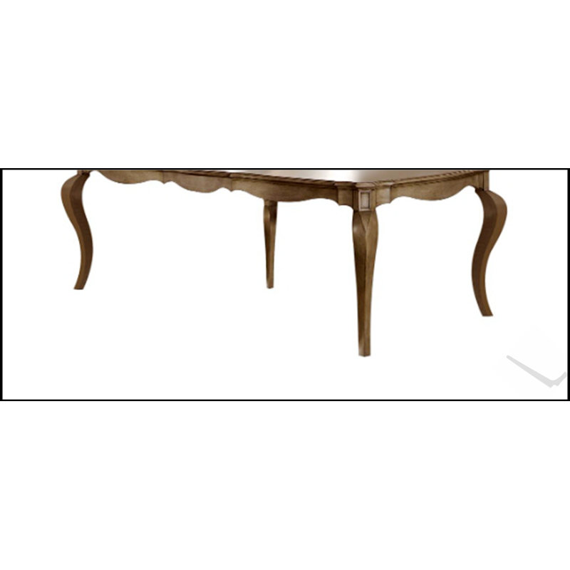 Table de salle à manger Chelmsford à finition taupe antique avec rallonge pour une salle à manger polyvalente et élégante