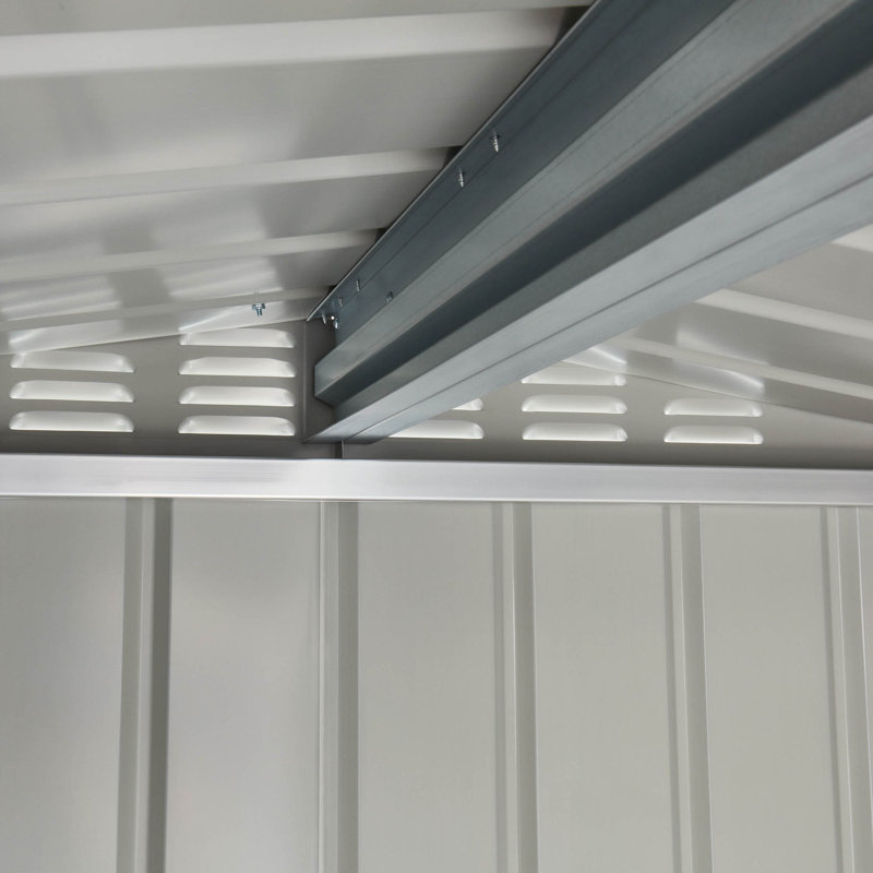 Globel 6 X 5 Apex Metal Shed, Grey