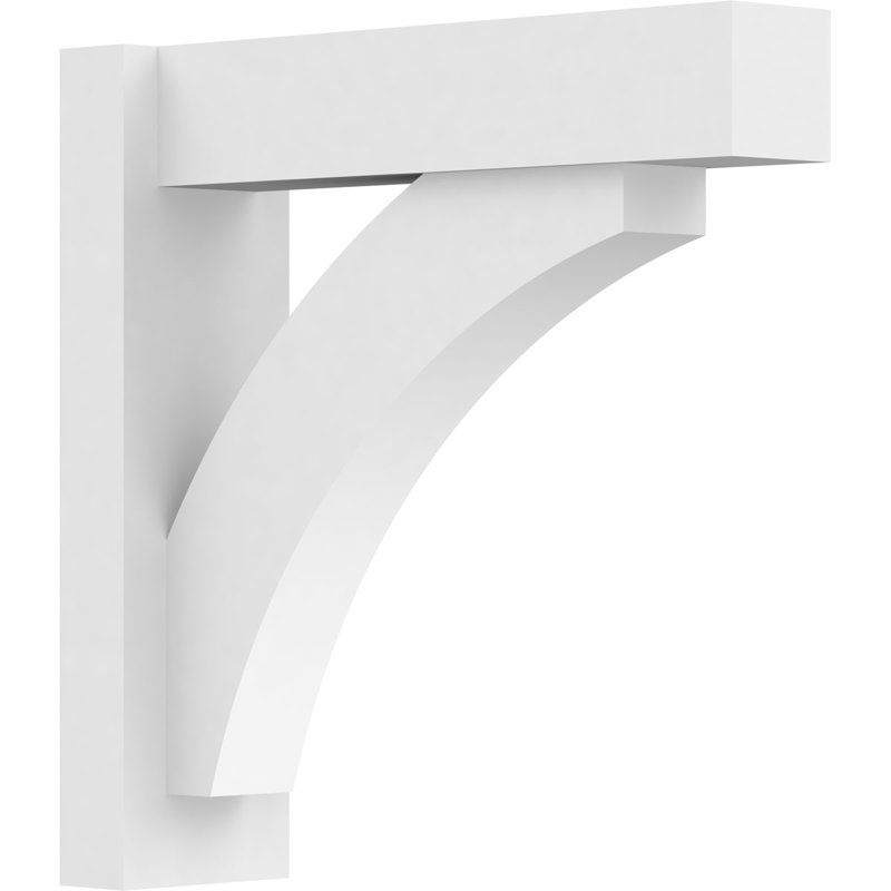 Persienne en PVC de qualité architecturale avec extrémités en bloc Thorton, L 5 po, H 18 po x P 18 po