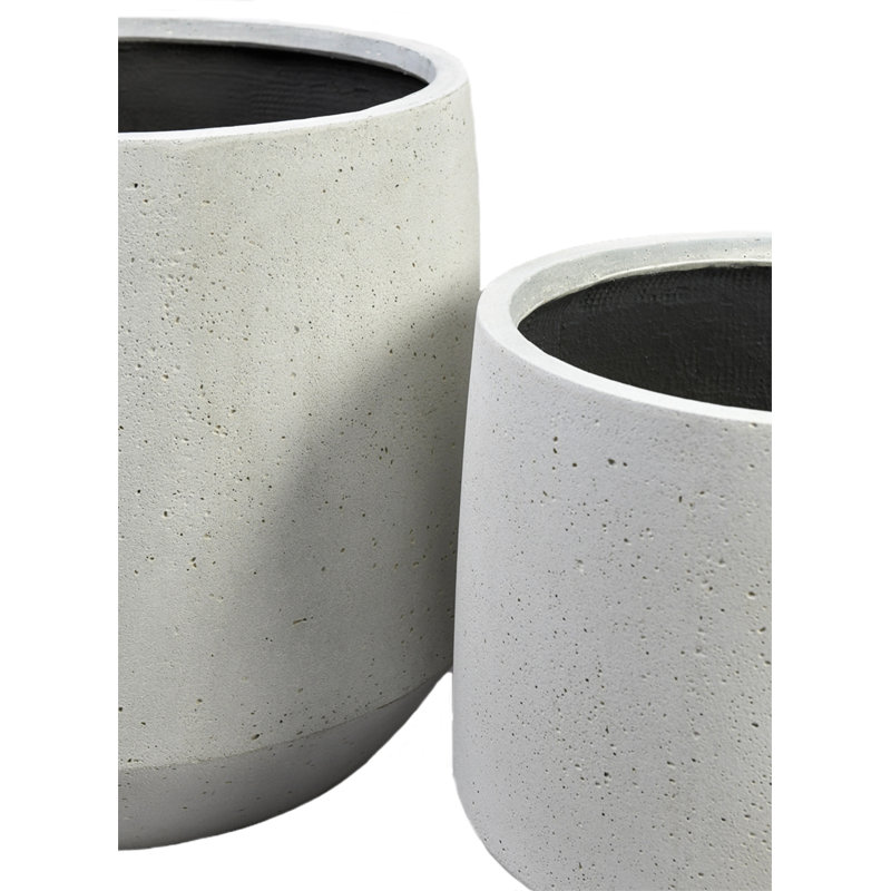 Sandora White Planter – Handcrafted Texture, Indoor/Outdoor Use, Weather-Resistant Garden & Patio Décor, Sandstone Planter