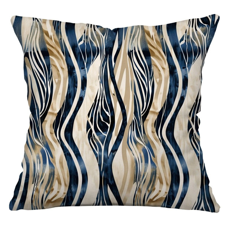 Abstract Waves Cool   Comforter, 16"H x 16"W