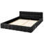 Grand lit plateforme gris foncé avec revêtement en chenille, structure solide et solide, aucun lit tapissier requis, gris, tissu, pour le confort de la chambre à coucher-357868615