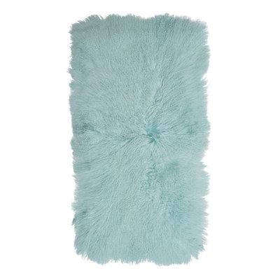 Sheepskin Area Rug in Aqua