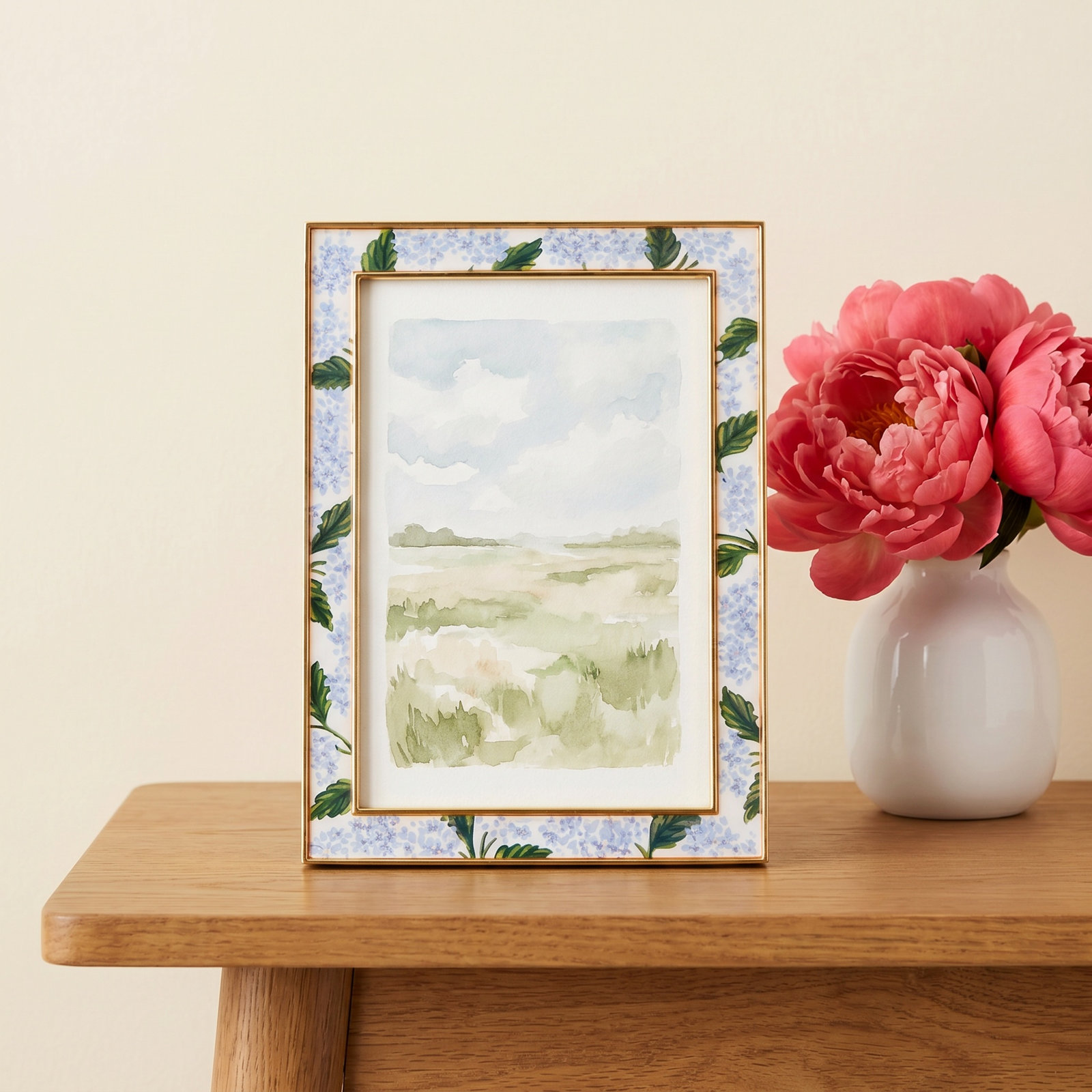 Blue Glass Picture Frame