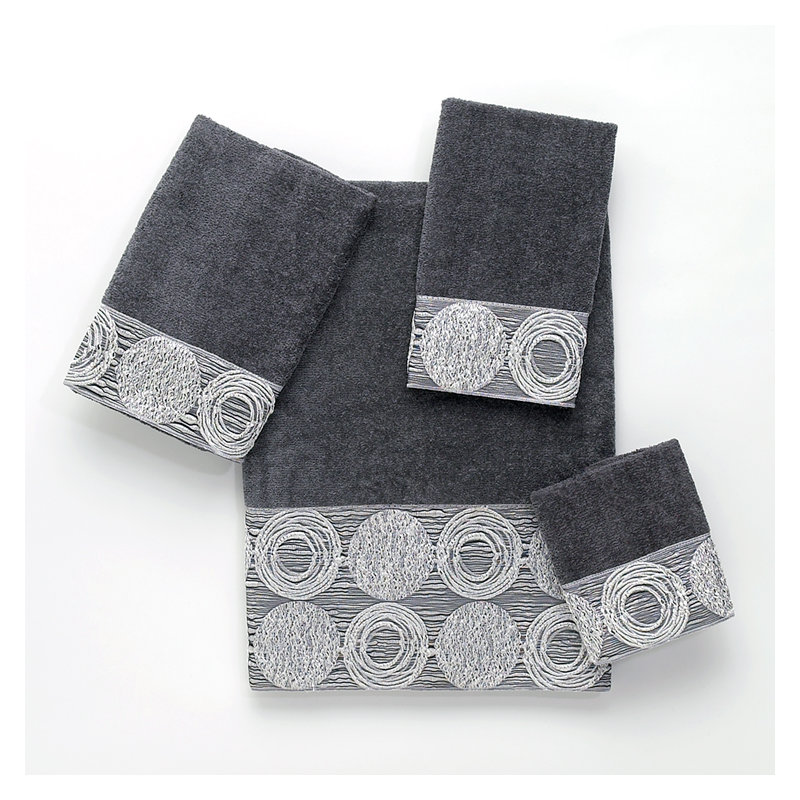 Golden 100% Cotton Midweight Waffle Hand Towel, Black