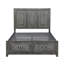 Queen Platform Bed With Grey Rustic Style And Bedroom Storage Space For Bedroom, Creating A Cozy Atmosphere