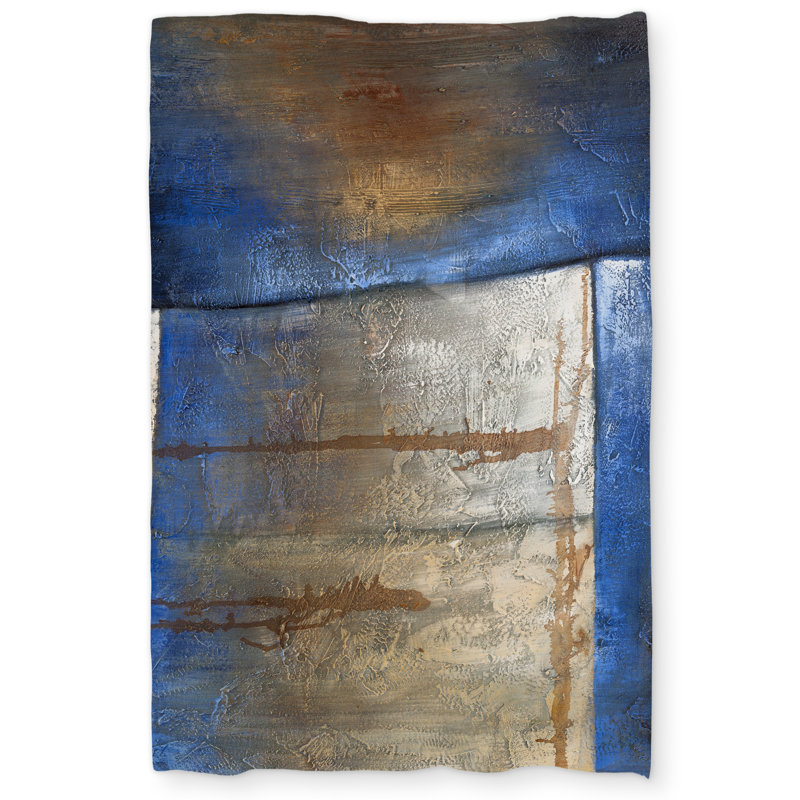 Luminous Blue and Bronze Shape Duvet Cover | Bedroom Decor