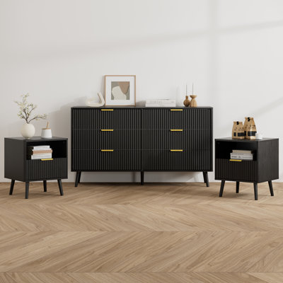 3-Piece Bedroom Set (1 Dresser + 2 Nightstands)
