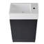 Meuble-lavabo 18,6 po avec lavabo, meuble-lavabo avec tablette à deux niveaux, orientation gauche ou droite, noir-1571756160