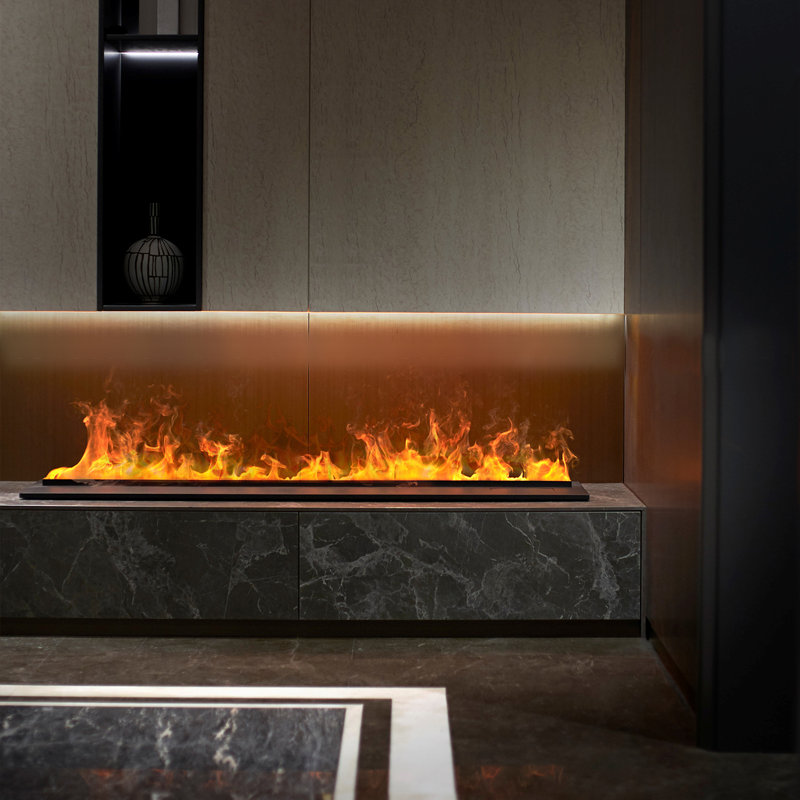 3D Water vpaor fireplace for home humidifier decoration NO HEATING, 8.5" H x 59.1" W x 9.3" D
