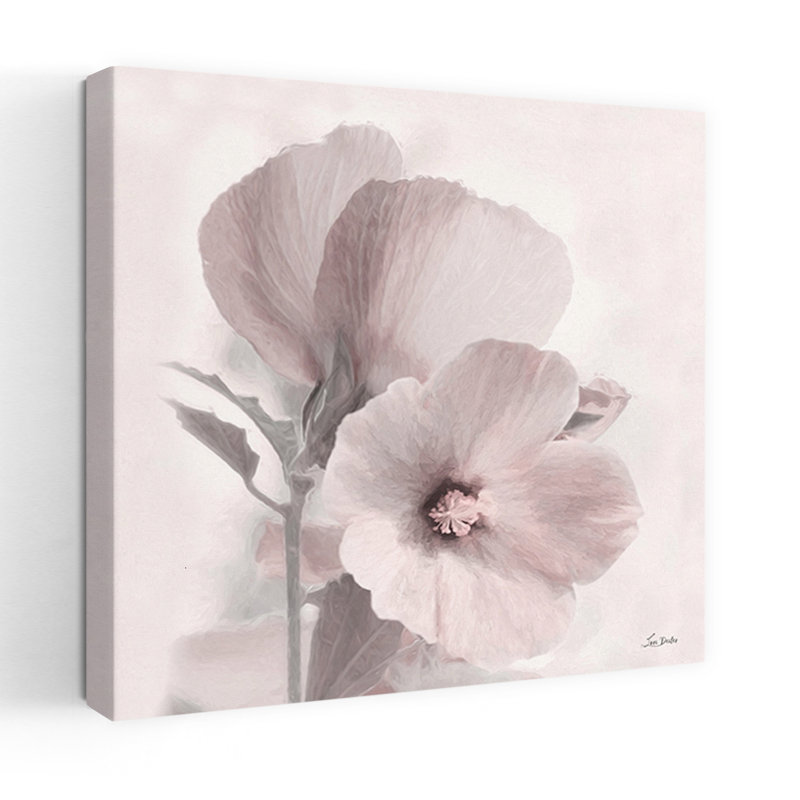 Hibiscus, art contemporain hibiscus, H 24 po x l 24 po