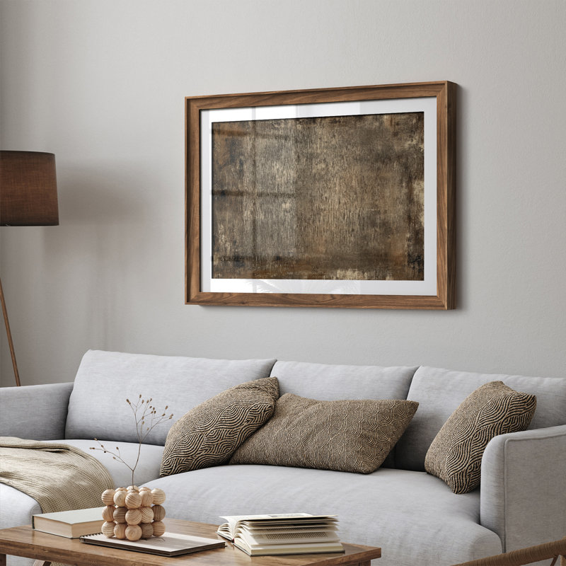 Art mural rétro 26 "x 36", Impression encadrée avec passe-partout