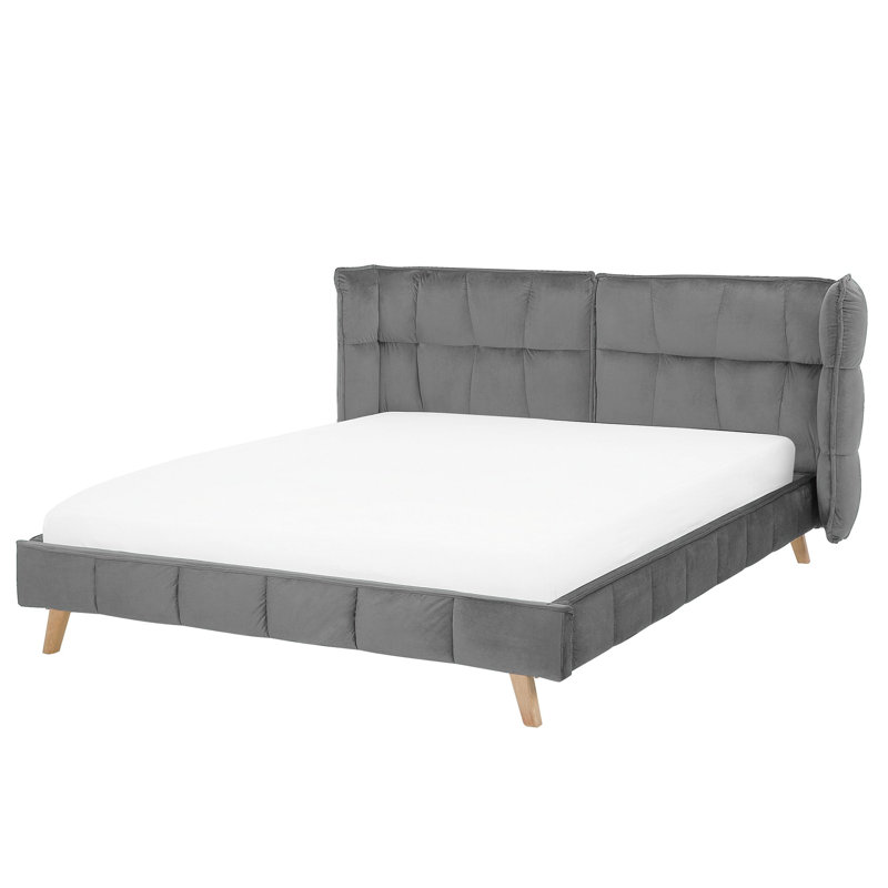Watermill Upholstered Bed, European Kingsize (160 x 200 cm), Grey