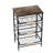 4-Layer Fruit Basket Kitchen Food Storage Organizer and Storage Rack, Stackable Storage cart with Desktop, Pull-Out Hollow Metal Storage Basket, liding Out Storage (Black 4-Layer Rack)