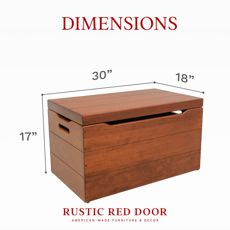 Palmer Cherry Blanket Chest, Washington Cherry Stain, 30 Inches, Cherry Wood/Wa. Cherry Stain