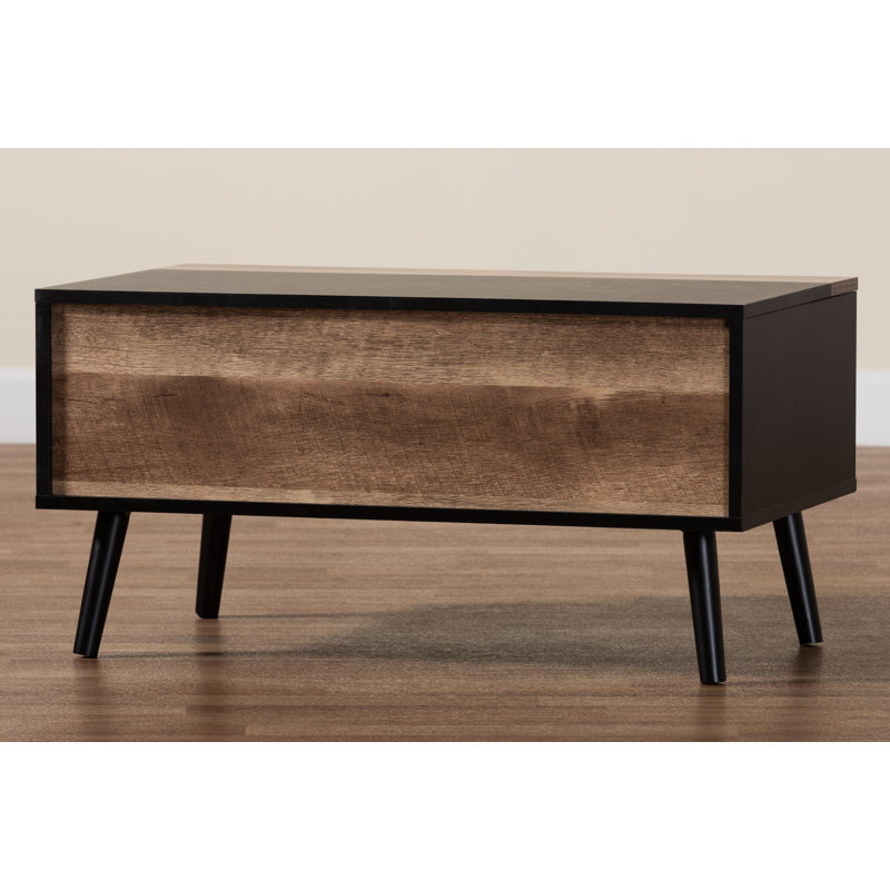 Jensen Two-Tone Wood Lift-Top Coffee Table with Storage