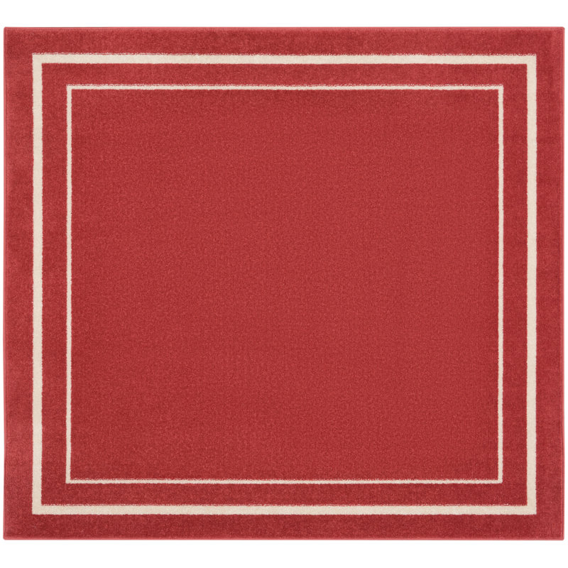 Nourison Essentials Brick Ivory Indoor/Outdoor Area Rug, Square 5'