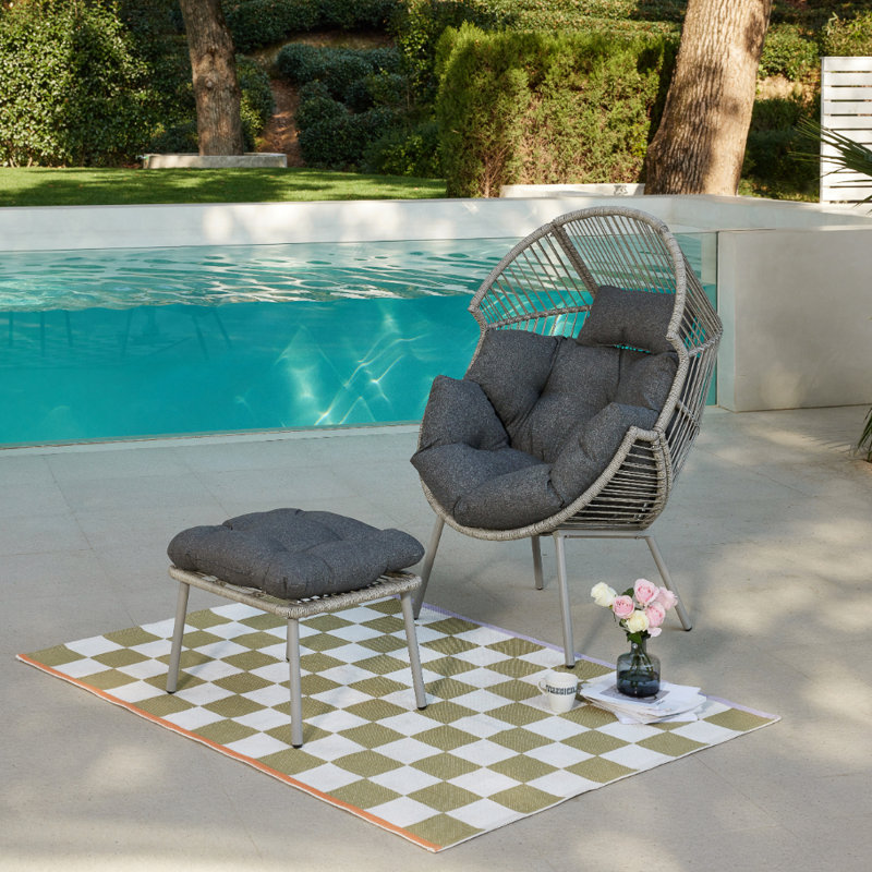Tyle Outdoor Garden Chair, Grey, Dark Grey