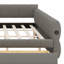 Structure de lit moderne tapissier avec ports USB et 2 tiroirs de rangement-2085582496