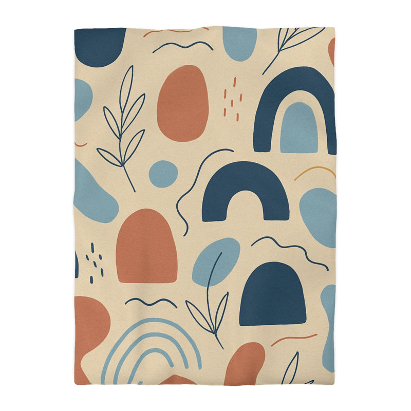  Duvet Covers No 1 Single Piece, Twin XL Duvet Cover, Cream/Blue