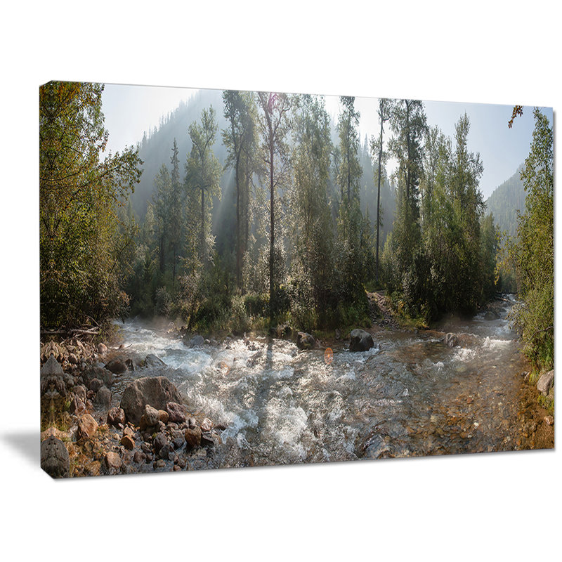 Paysage, rivière de montagne, photographie sur toile - Rivière de montagne, H 12 po x l 20 po x p 1 po
