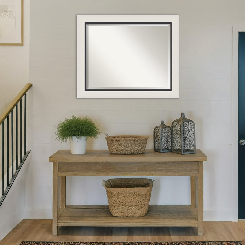 Miroir mural Ellie, 27.5" x 33.5", Argent noir