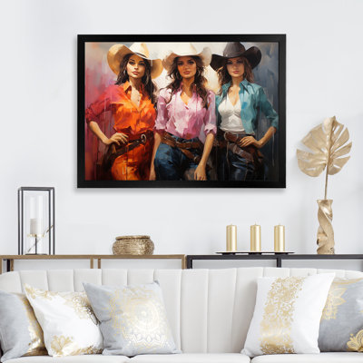 Popart Cowgirl Western Charisma II - Cowgirls, art mural