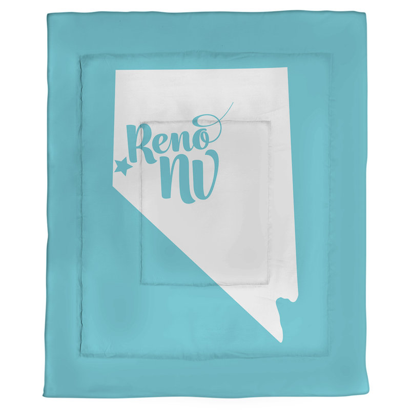 Nevada Polyester Comforter, Queen Comforter, Teal