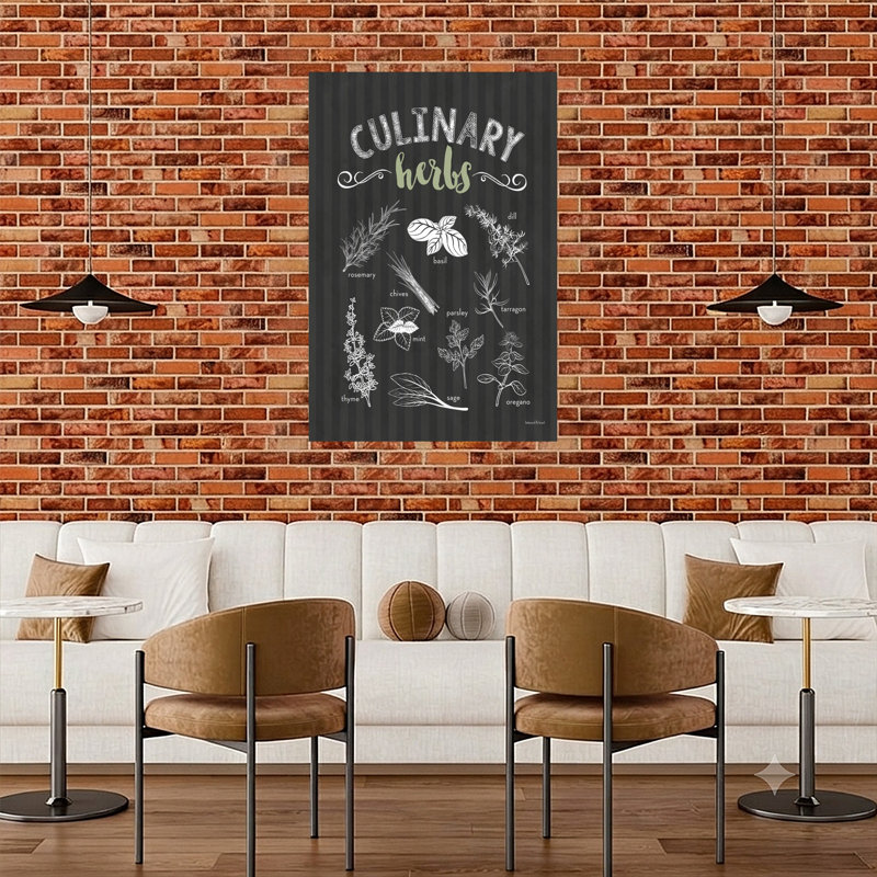 Art culinaire moderne abstrait culinaire, 48" H x 32" W