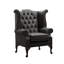 High Back Chesterfield Upholstered Full Grain Leather Wingback Chair-1502440865