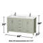 Sheffield 60" Freestanding Double Bathroom Vanity with Quartz Top with Medicine Cabinets-1365906404-1365906407-1365945477