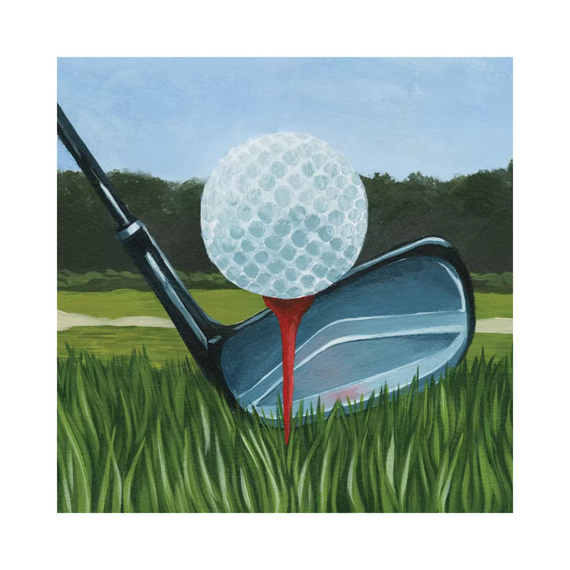 Tee Off II by Grace Popp - Wrapped Canvas Print, 30.48cm H x 30.48cm W x 1.91cm D