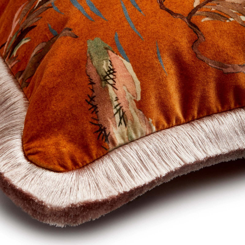Zeus Velvet Throw Square Pillow Cover & Insert