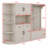 Multifunctional Left-Right Combination Hall Cabinet With Storage And Hooks, Storage Cabinet/ Hall Tree 2 In 1