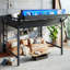 Structure de lit mezzanine en métal avec tablettes de rangement, ports USB et éclairage DEL