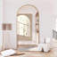 Miroir arqué pleine longueur avec cadre en alliage d'aluminium, verre incassable, conception murale / inclinée / autoportante-277949207-277949204